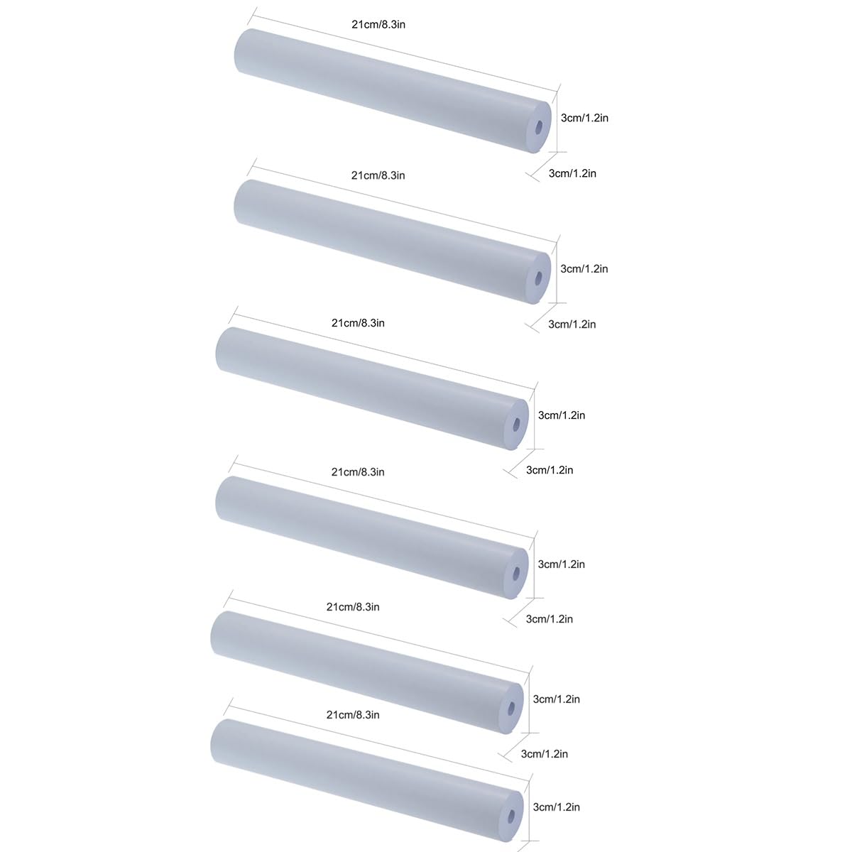 A4 Thermal Paper Roll, 210x30mm | For A40 And X8 Portable Printers(6 Rolls)
