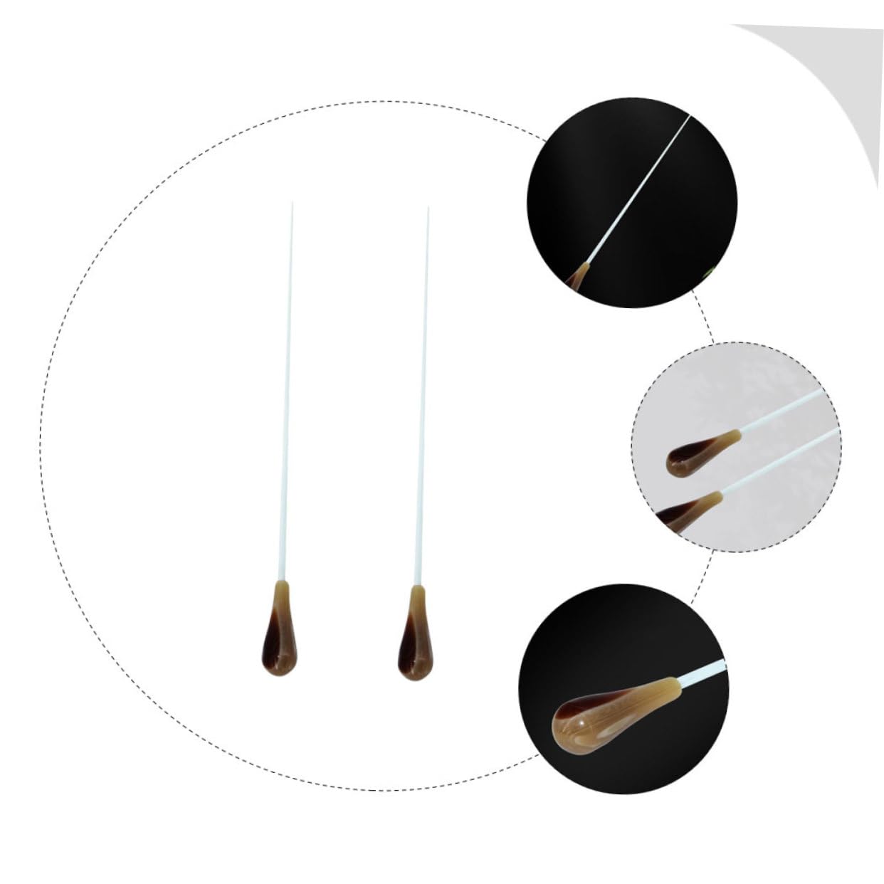 BESPORTBLE 2pcs Music Resin Performance Conducting Sticks for Orchestra Concerts Lightweight Design Durable and Stylish Conductor Tools Enhance Show Performance