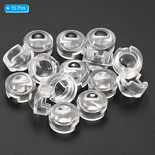 Image of PATIKIL 13mm LED Convex Lens, 15 Pack 90 Degree Beam Angle Acrylic LED Optical Convex Condenser Lens for 1W 3W LED Lamp Beads Infrared Cameras, Transparent