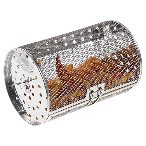 Alipis Cesta Freidora de Aire Inoxidable Accesorios y Nueces con Puerta Móvil de Limpiar y Resistente