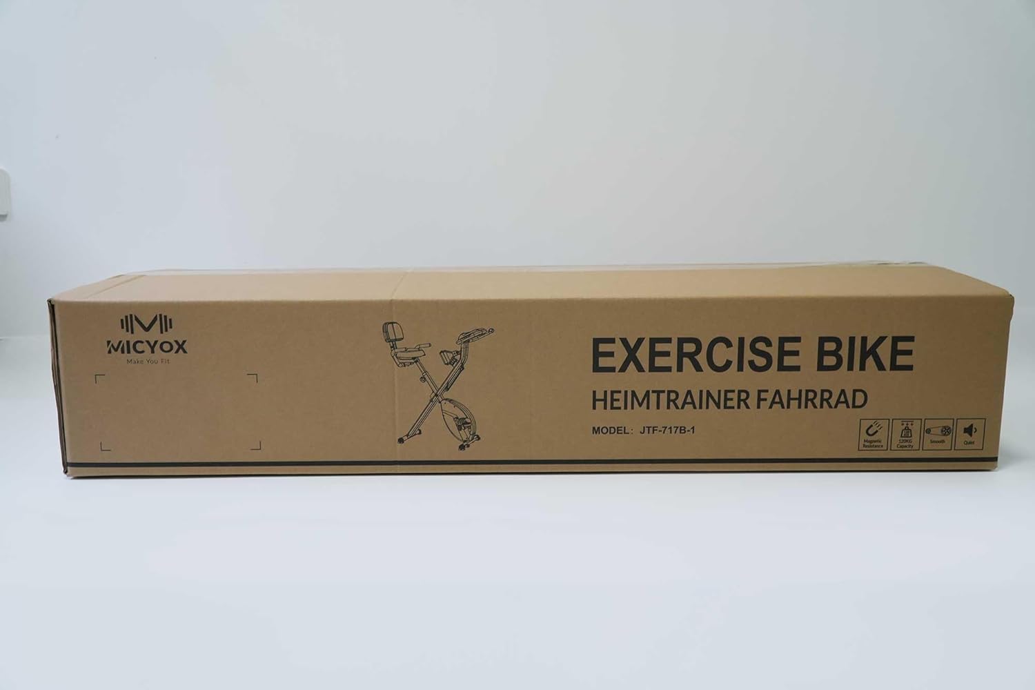 Exercise Bike, Micyox Magnetic Foldable Indoor Cycling Bike with LCD Display and Heart Rate Sensor Home Workout Bike with Resistance Bands Space-saving Fitness Exercise Equipment 8 51DnhGK37kL. AC SL1500