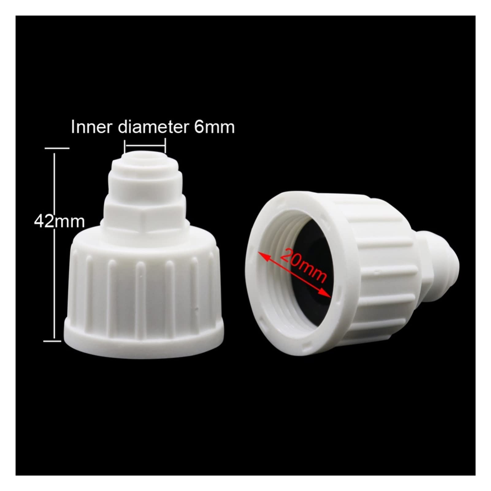 Adaptador de Conector de Utilidad Adaptador de Conector de Manguera 1/2" 3/4" a 6 Mm Bloqueo Deslizante Acoplamientos Rápidos Tubo Neumático Boquillas de Enfriamiento por Pulverización Rápida Acoplami