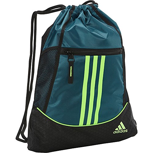 Image of adidas Alliance II Sackpack, Viridian Green /Solar Green, One Size
