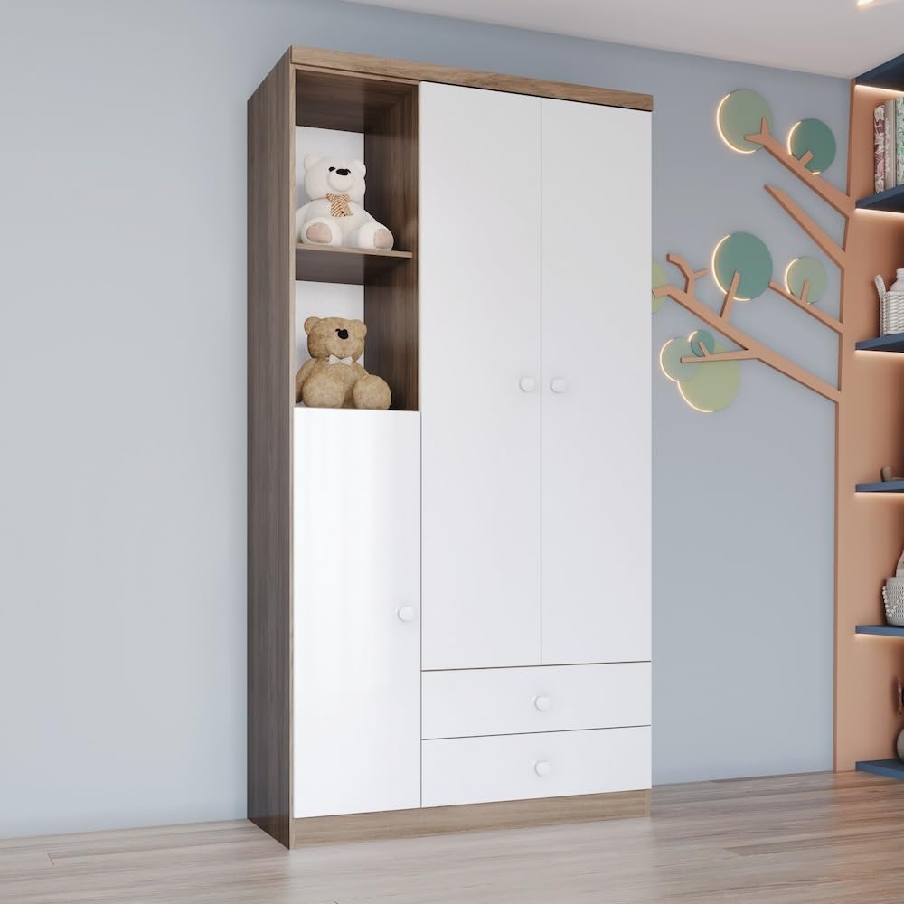 Armoire Enfant Mint - Naturel/Blanc