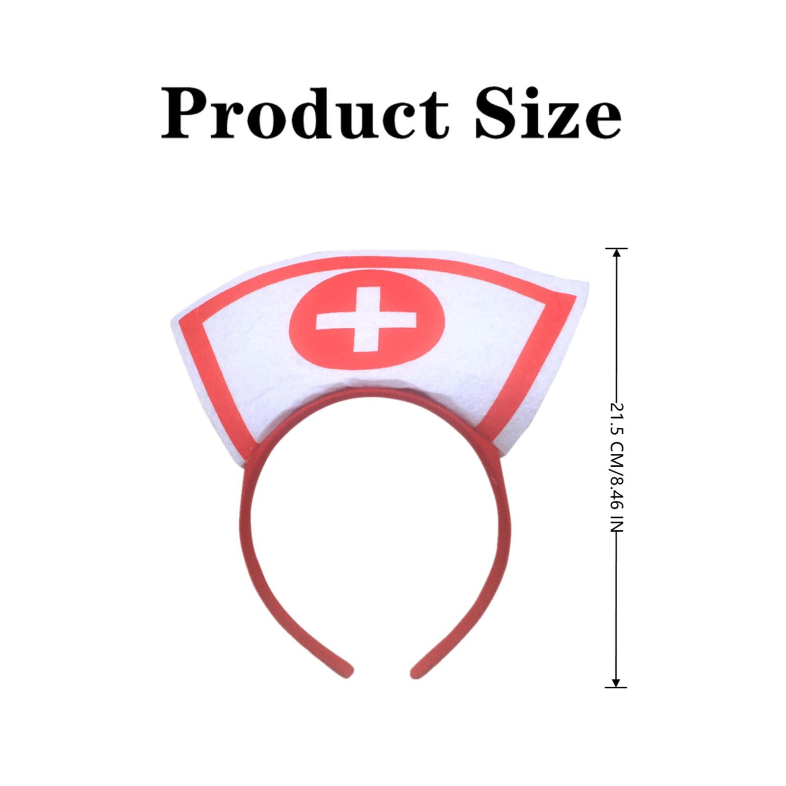 JLEivvi 3 PCS Nurse Hat Headwear Excellent Nurse Hat Headband Halloween Nurse Costume Accessory Nurse Dressing Up Props for Halloween Party Costume Cosplay Outfit - Image 2