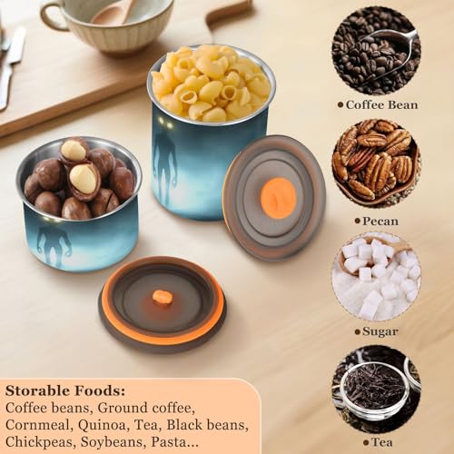 Contenedor hermético para café de acero inoxidable 900 ml miniatura 5