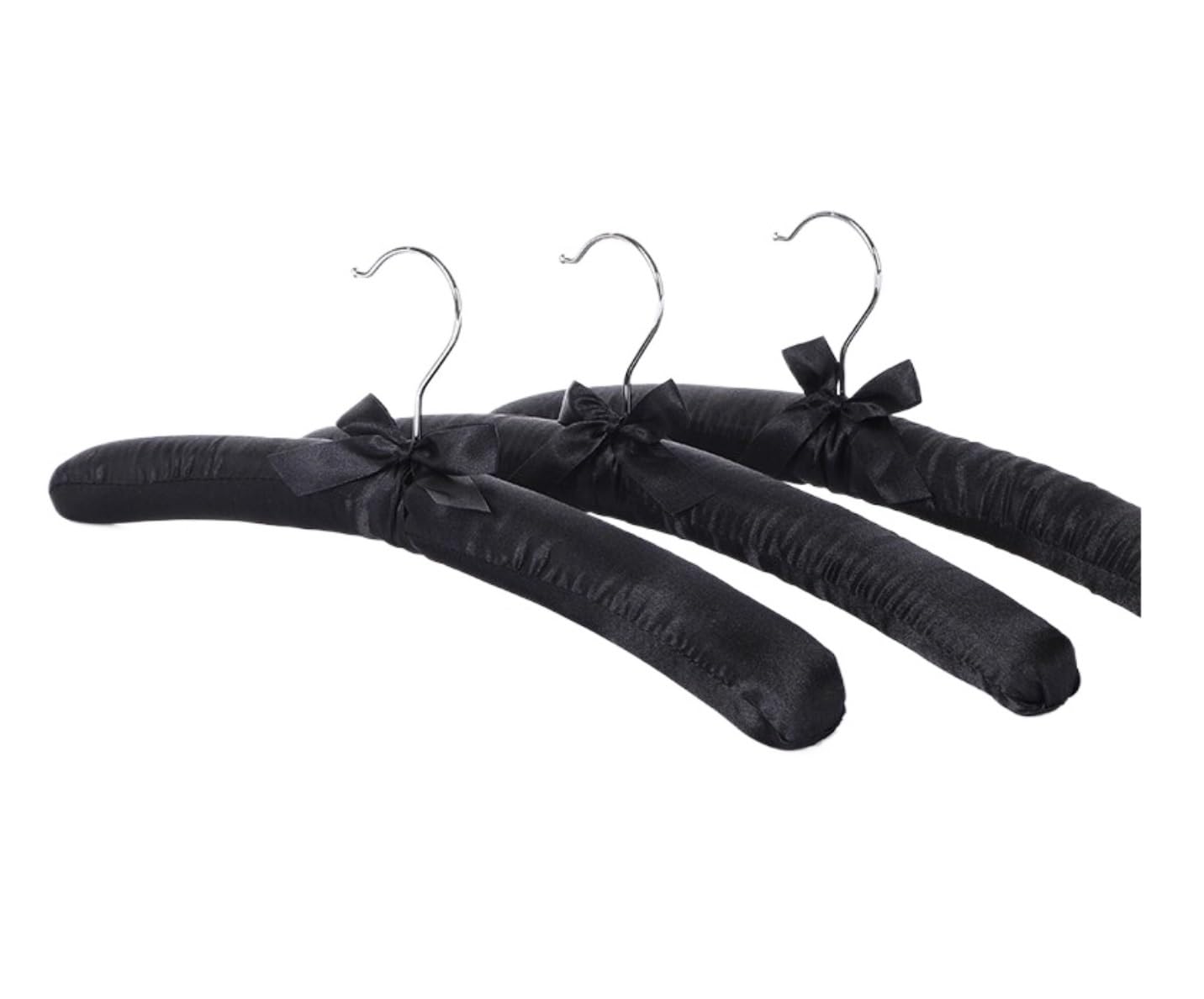 Perchas Armario Vestidor Perchas Acolchadas con Esponja Antideslizantes For Vestidos De Novia Y Ropa Casa Duraderas Ahorra Espacio(Black,10pcs)