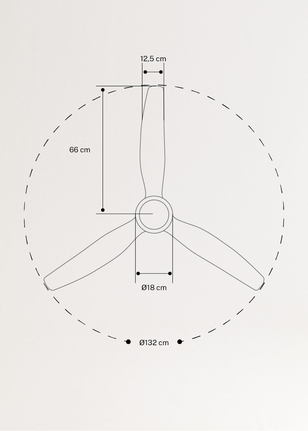 CREATE / WINDSTYLANCE M/Ventilateur de plafond en ABS avec éclairage blanc, pales effet bois naturel, Wi-Fi et télécommande / 40 W, silencieux, Ø 132 cm, 6 vitesses, mode été-hiver, double hauteur