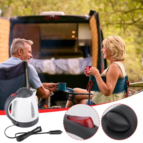 Hervidor eléctrico portátil de 1 litro 12V para auto miniatura 7