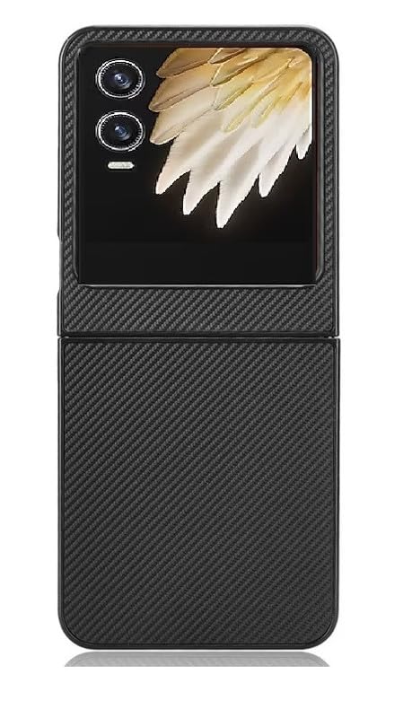 Image of SkyTree Tecno Phantom V Flip 2 5G, Back Case Cover Hard Polycarbonate Lightweight Case Full Body Protective Back Cover Case for Tecno Phantom V Flip 2 5G - Black Texture