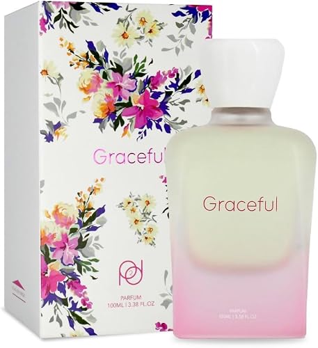 PD Graceful Parfum for Women, Floral Fragrance with Rhubarb, Almond Milk, Cashmeran and Cedar, 100ml
