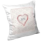 Personalisiertes Namenskissen mit schönem liebs-Motiv zum Valentinstag