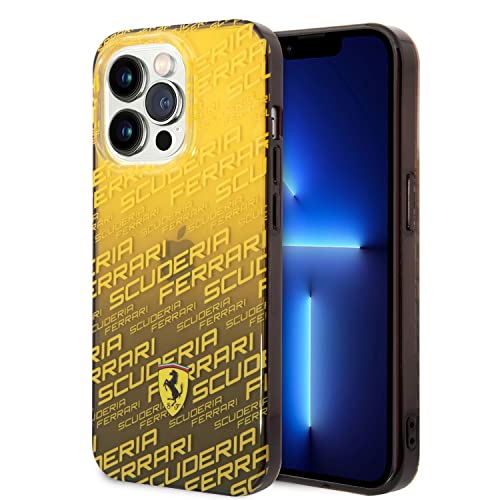 Custodia Ufficiale Ferrari In Pelle PU Per IPhone 14 Pro, Con Logo Bandiera Italiana, Antiurto, Con Accento Metallico