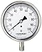 Ashcroft Duralife Type 1009 Stainless Steel Case Glycerin Filled Pressure Gauge, Stainless Steel Tube and Socket, 3.5" Dial Size, 1/4" NPT Lower Connection, 0/100 psi Pressure Range