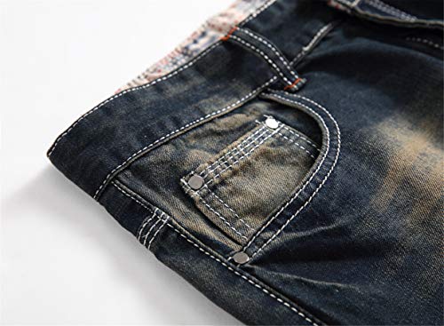 Andongnywell Men Ripped Slim Fit Stretch Denim Pants Destroyed Skinny Stretchy Distressed Tapered Leg Jeans Trousers4