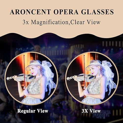 Binoculares Aroncent Opera Glasses 3x25 con Mango Compactos miniatura 5