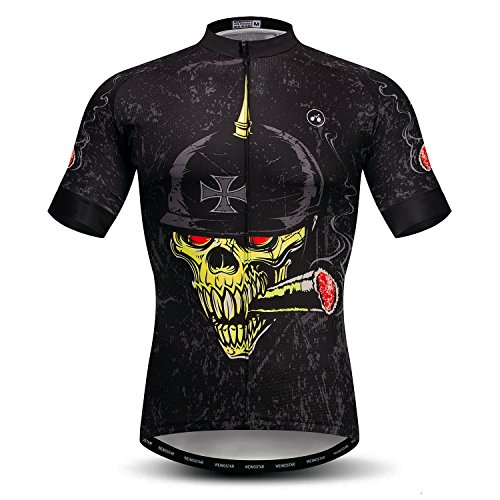 JPOJPO Herren Radtrikot Fahrrad Kurzarm Fahrradjacke mit Taschen, a9, Brust 101.85/107.9 cm=Etikett L Cover