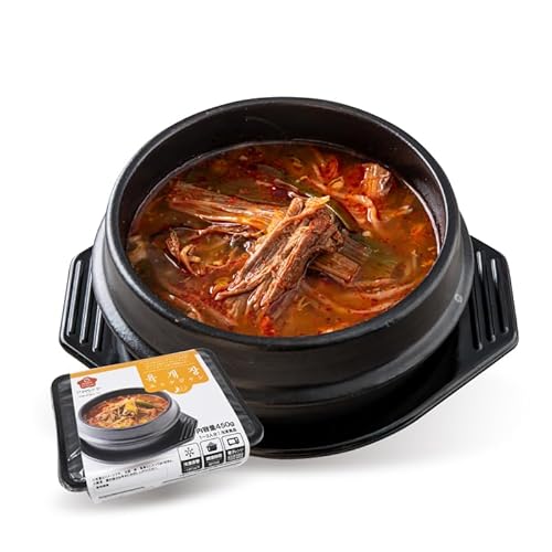 [bibim`] ユッケジャンスープ 1人前 (450g) ピリ辛の牛骨スープでお肉と野菜がたっぷり 韓国食品 冷凍食品 韓国料理 ミールキット お取り寄せグルメのサムネイル
