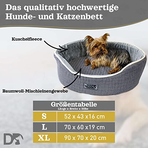 Dear Darling DD-05GR Luxus Hundebett Katzenbett Anthrazit Korb Memoryschaum Matratze (L) Hundekorb Katzenkorb Tierbedarf Haustierzubehör Tierbett