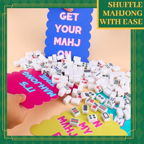 DERTE 4 Piezas Barajas Mezcladoras de Mahjong 7.1 Pulg miniatura 3