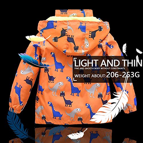 Image of HZXVic Toddler Boys Raincoat Waterproof,Lightweight Kids Rain Poncho Jacket Windbreaker Outwear Coat
