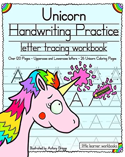 Unicorn Handwriting Practice: Letter Tracing Workbook (Little Learner Workbooks)