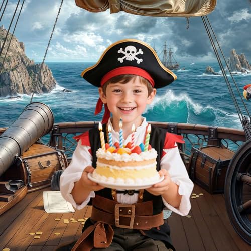 Fondo Fotográfico Barco Pirata 7X5FT miniatura 2