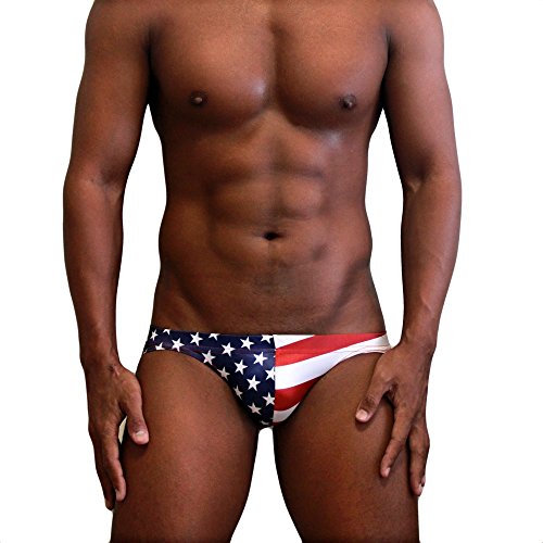 Neptune Scepter - Bañador de natación, un Bikini bajo Super para Hombres, Escotado, sin Forro - Banderas Nacionales