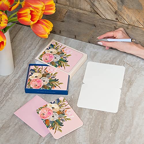 Image of Artisan Blank Note Cards by Studio Oh! - Bella Flora - Pack of 8 - 4.25 inch x 5.5 inch Printed Textured Art Paper Embellished with Foil Stamping Cards and Envelopes