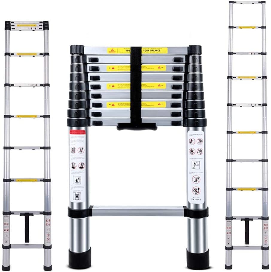 Smarty 10 Feet Portable Lightweight Adjustable Compact Stable 2.9 Meter Telescopic Aluminium Ladder for Home and Outdoor-image-6