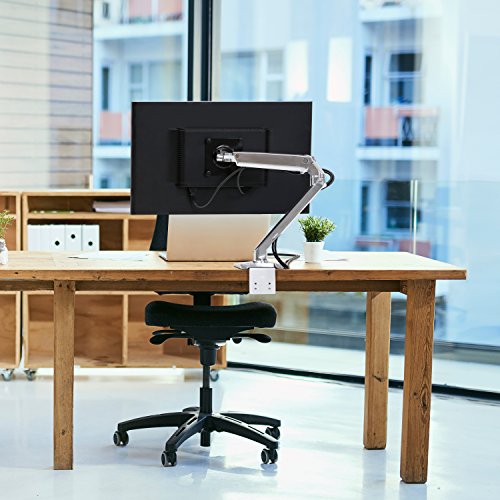 Image of Ergotron - MXV Single Monitor Arm, VESA Desk Mount - for Monitors Up to 34 Inches, 7 to 20 lbs - Polished Aluminum