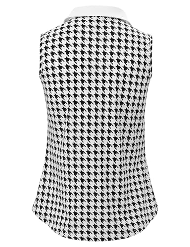 Image of BGOWATU Women's Sleeveless Golf Polo Shirts Collared V Neck Tennis Tank Tops UPF 50+ Quick Dry Lightweight