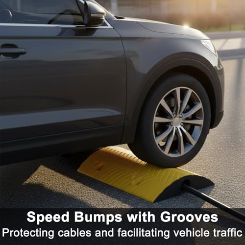 Rampa protectora de cable de velocidad resistente de 3300 libras para carreteras y garajes 4