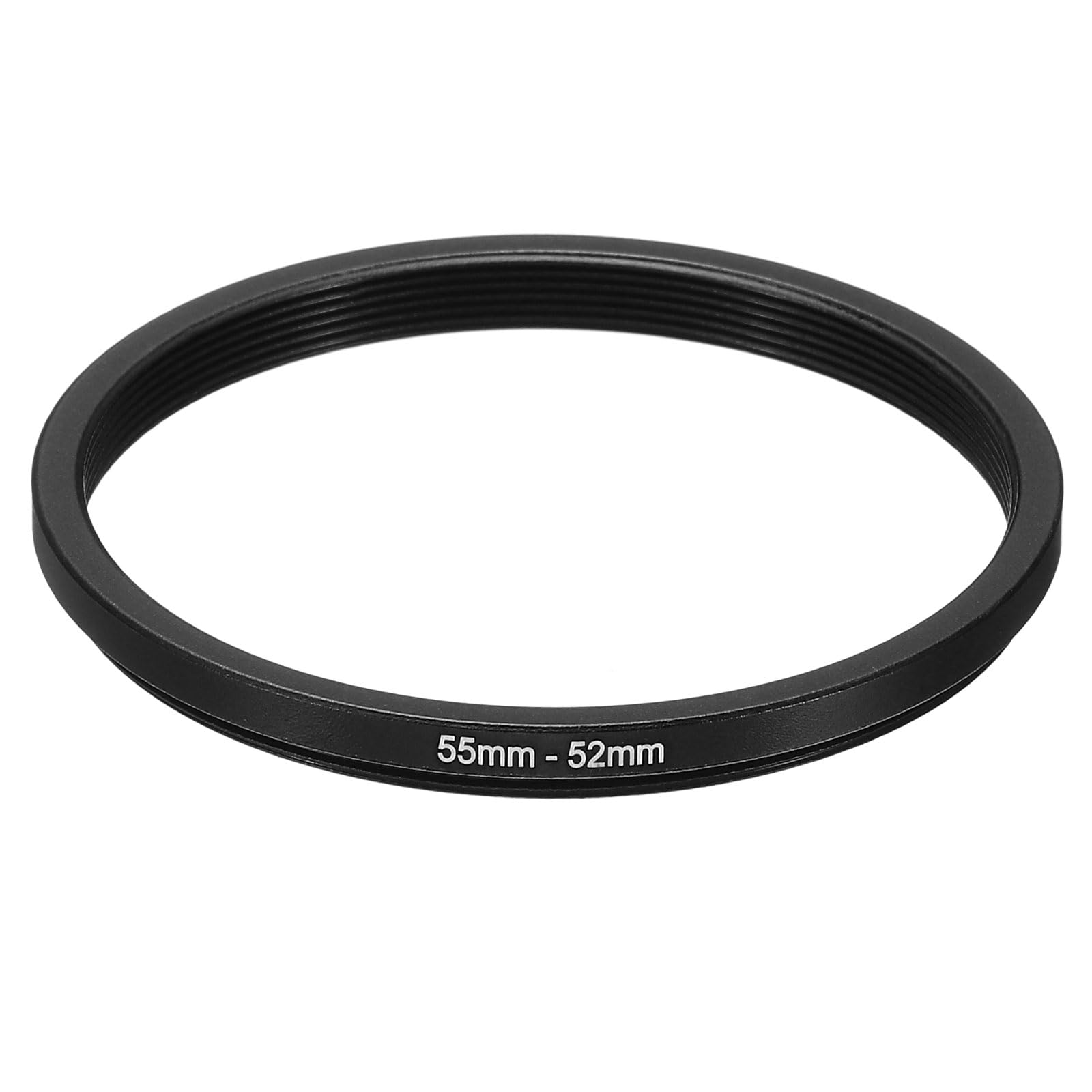 PATIKIL 55mm-52mm Metal Step Down Ring, Camera Lens Filter Adapter Ring Aluminum Filter Adapter Ring for Camera Lenses Hood, Black