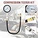BETOOLL 9pcs Compression Tester with Spark Plug Tester - 300PSI Car and Motorcycle Engine Cylinder Compression Gauge Automotive Tool