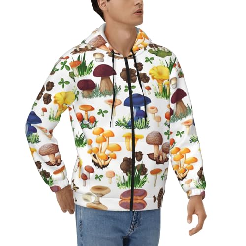 Sweats à capuche à fermeture éclair pour hommes en polyester S-3XL