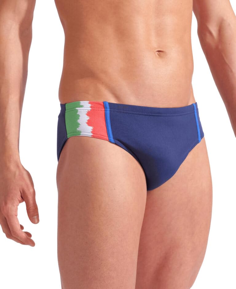 ARENA Costume Italia Uomo Slip Brief Fin Nuoto Piscina Blu Italy Taglia 44 ITA