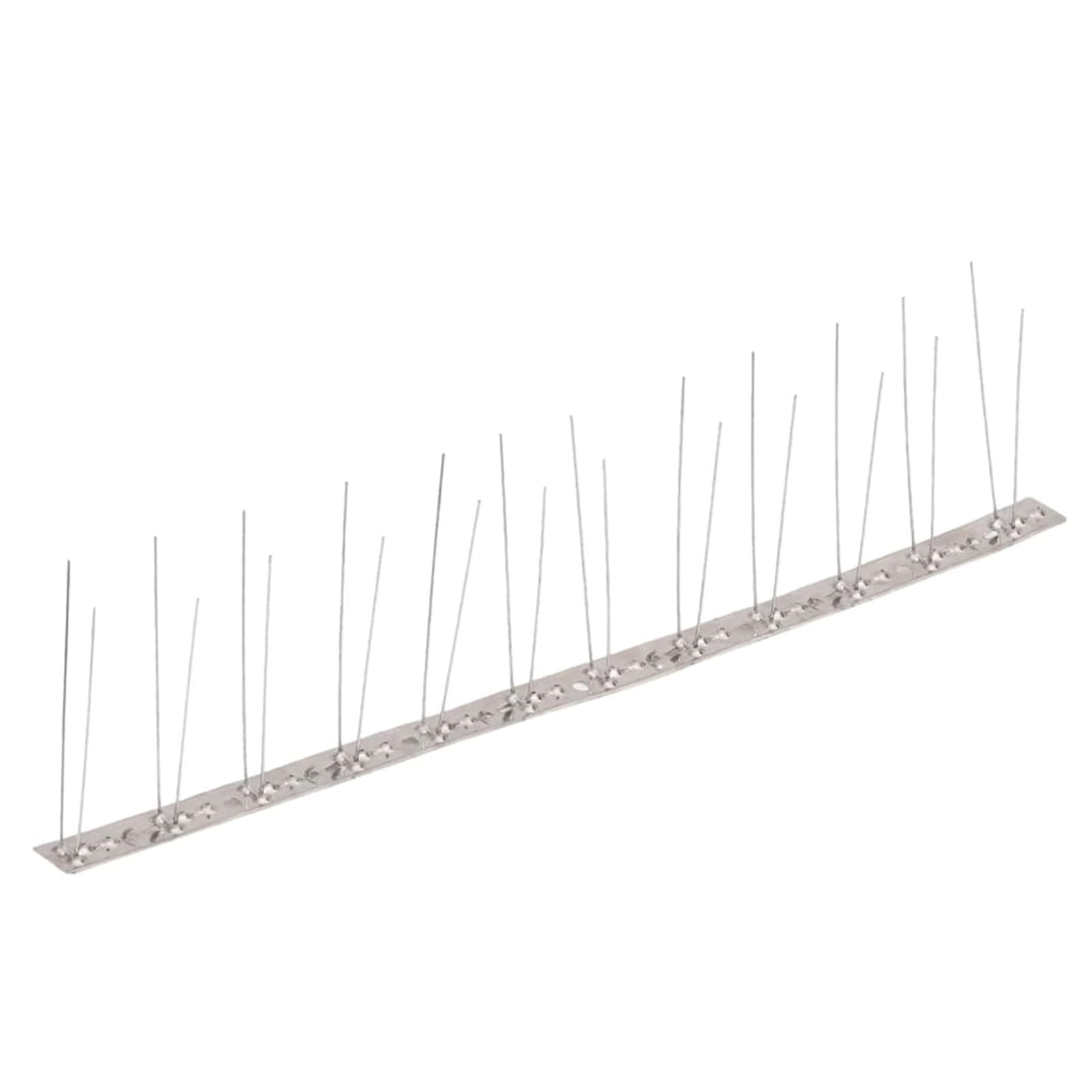 Set Dissuasori per Uccelli e Piccioni 20 pz Acciaio 2 File 10 m,Forniture domestiche,Controllo infestanti,Repellenti,Repellenti per animali-149130