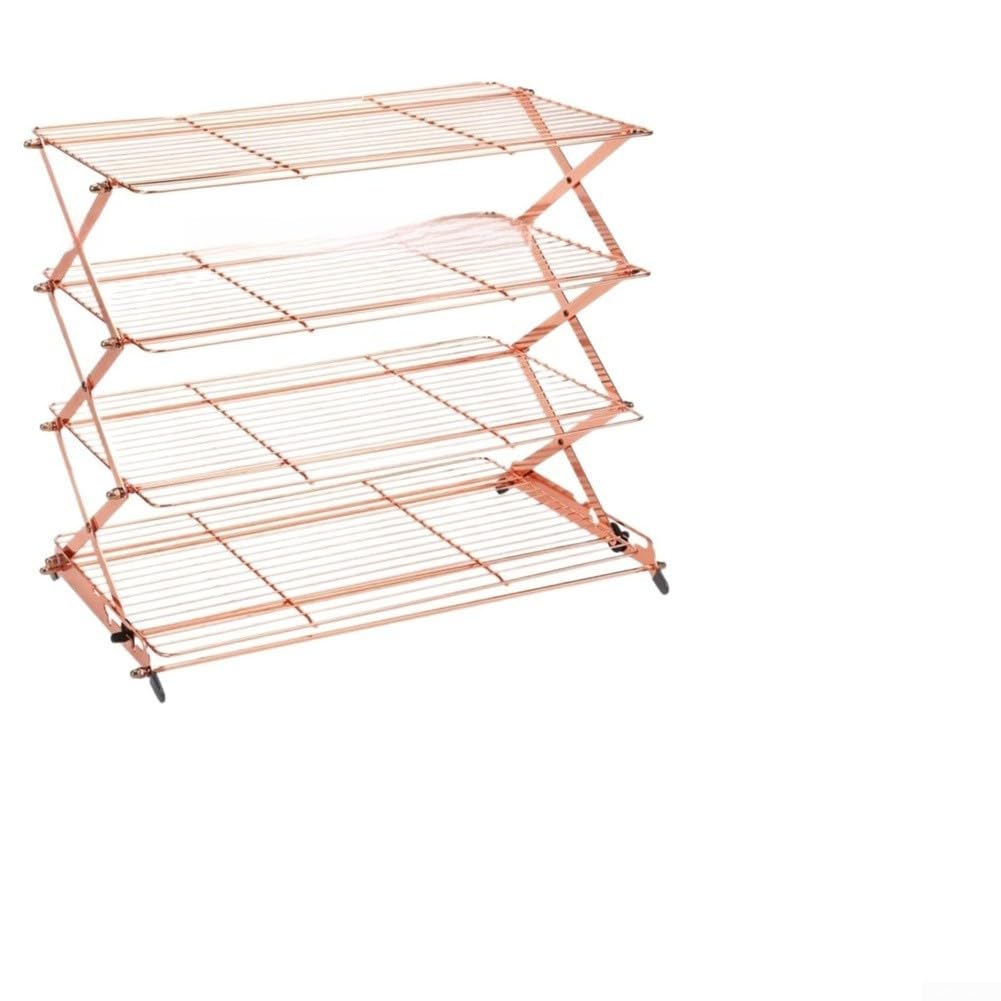 Griglia Raffreddamento 3 Livelli Pieghevole Acciaio Griglia(Rose Gold Four)