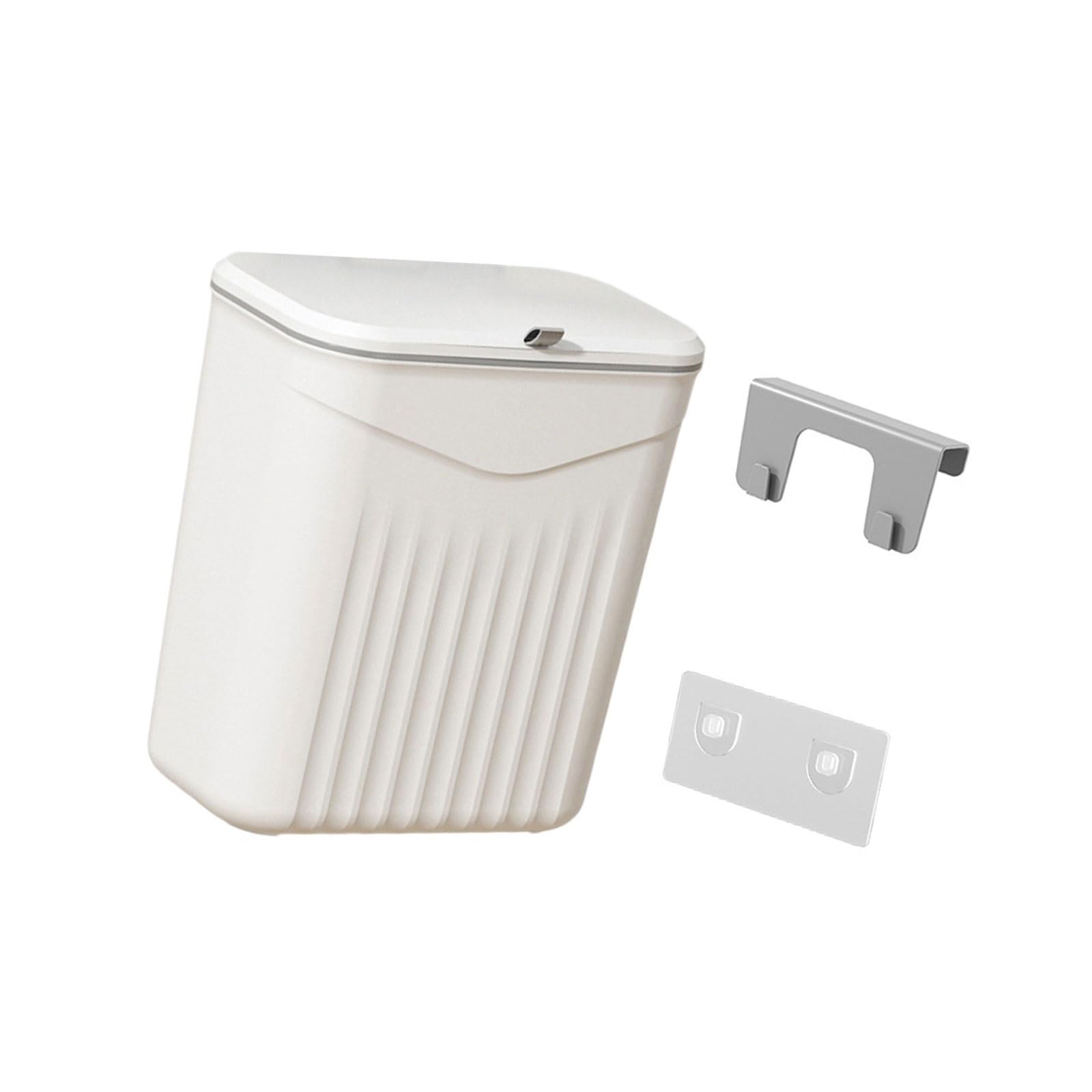 Jazuaiao Grasps Complimentary Lid Waste Container for Home Hanging Plan High Capacity Polystyrene Trash Container Kitchen Bathroom Planner High Capacity Household Wastebaske