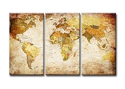 Visario 120 x 80 cm Cuadro en Lienzo mapamundi 440...: Entrega: El cuadro enmarcado y listo para colgar. Tamaño total: 120 x 80 cm Elaboración: Obra de Arte en Lienzo hecha por Giclée Auténticos Marcos de Madera con colgadores Empaque de Entrega: Folio, y un carton estable. Imagen de calidad de la marca ...