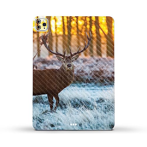 Image of MightySkins Carbon Fiber Skin Compatible with Apple iPad Pro 11 inch M2 4th Gen (2022) Full Wrap Kit - Buck | Protective, Durable Textured Carbon Fiber Finish | Easy to Apply | Made in The USA