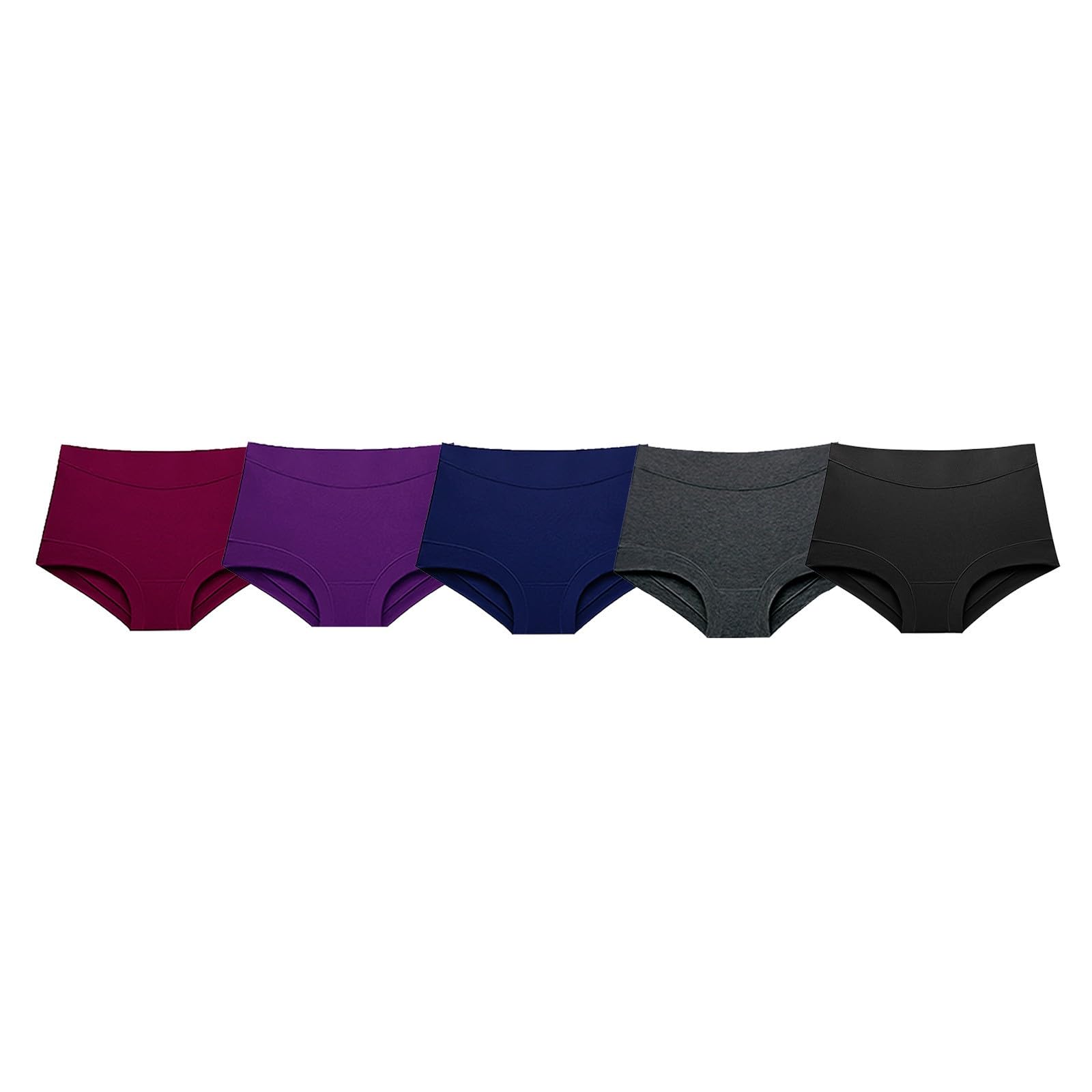 Generico Mutande Donna Vita Alta Confezione da 5 Slip Contenitivo Donna Pancia Piatta Taglie Forti Culotte Modellante Mutandine Push Up Morbida Comodo Traspiranti