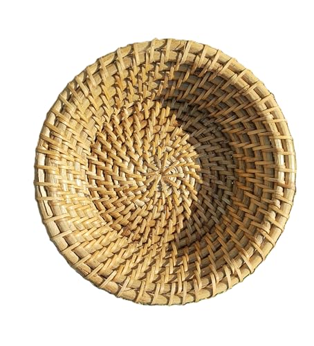Image of Organic Food Uncontamination Natural Cane Rattan Roti Serving Basket.