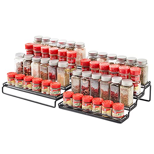MEIQIHOME 4 Tier Expandable Spice Rack Organizer (11.4 to 22.8 Inch) Step Shelf Spice Storage...