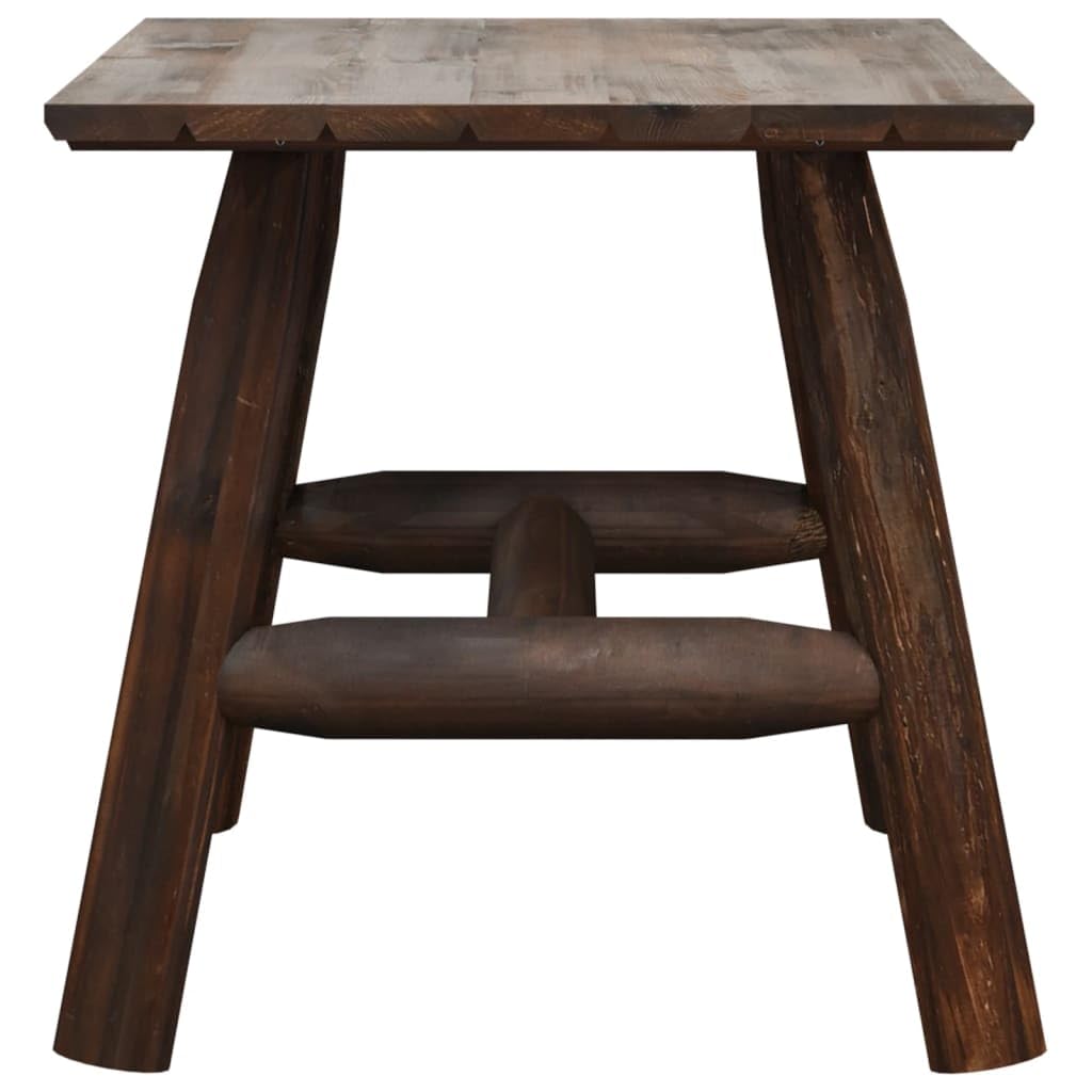 Mesa auxiliar de madera maciza de abeto, 49 x 49 x 50 cm, pequeña mesa de madera como mesa de centro estable para vajilla, bebidas y aperitivos, duradera y robusta