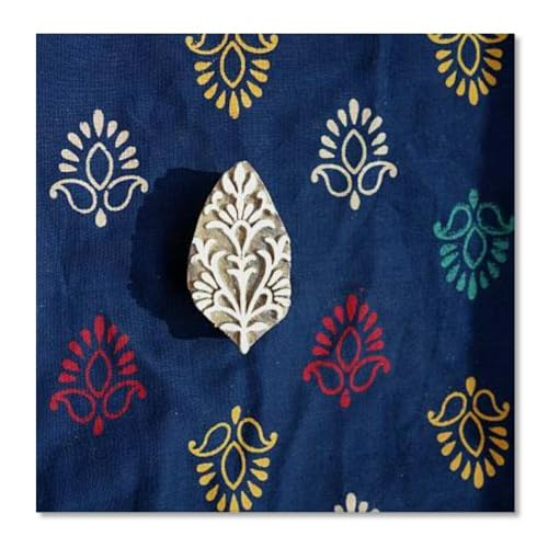 TIEOIYA Indian wood printing block block printed textile Canvas Wall Art for Bathroom Bedroom Pictures Wall Decor Living Room Kitchen Office Framed Poster Prints Artwork Painting 16x16