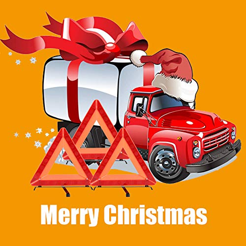 Bigetaige Warning Triangle Dot Approved 3Pk, Reflective Warning Road Safety Triangle Kit #TOP4