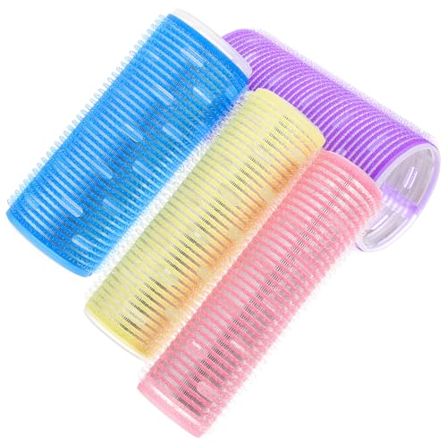 TIDTALEO Juego de Rulos Cabello Autoadherentes de Aluminio, 4 Piezas (pequeño, Mediano, Grande y Extragrande), Rizadores Flexibles para Peinar y Aumentar Volumen, Ideales para Uso Nocturno