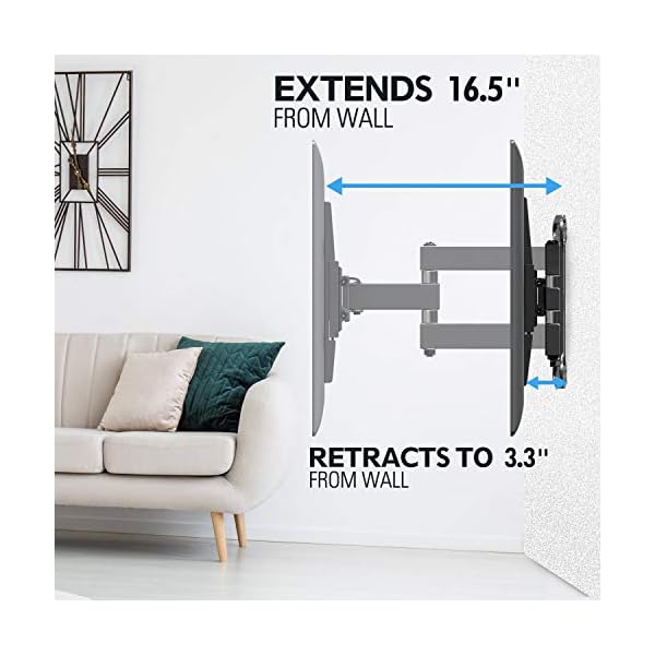 Mounting Dream MD2377-P TV Wall Mount Bracket for most of 26-50 Inch LED, LCD, OLED Flat Screen TV with Full Motion Swivel Articulating Arm - Image 4